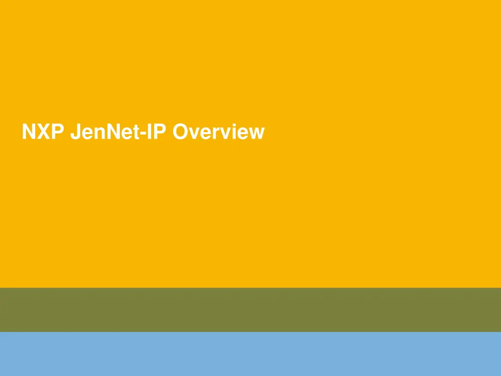 nxp jennet ip overview