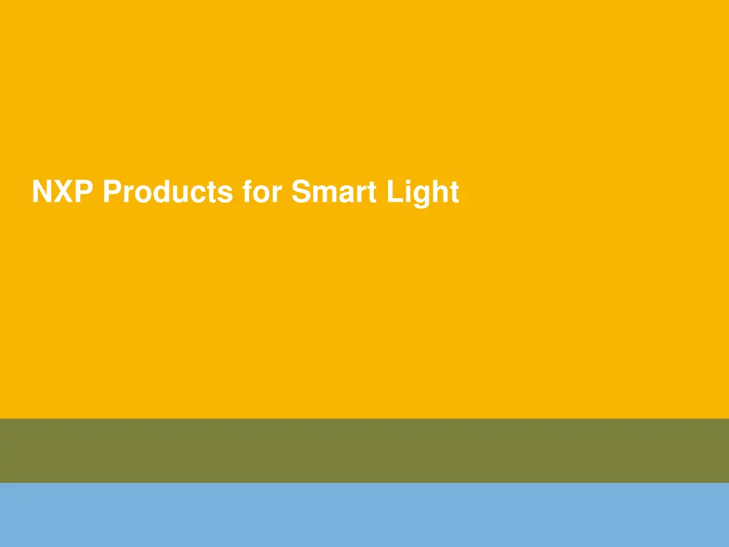 nxp products for smart light
