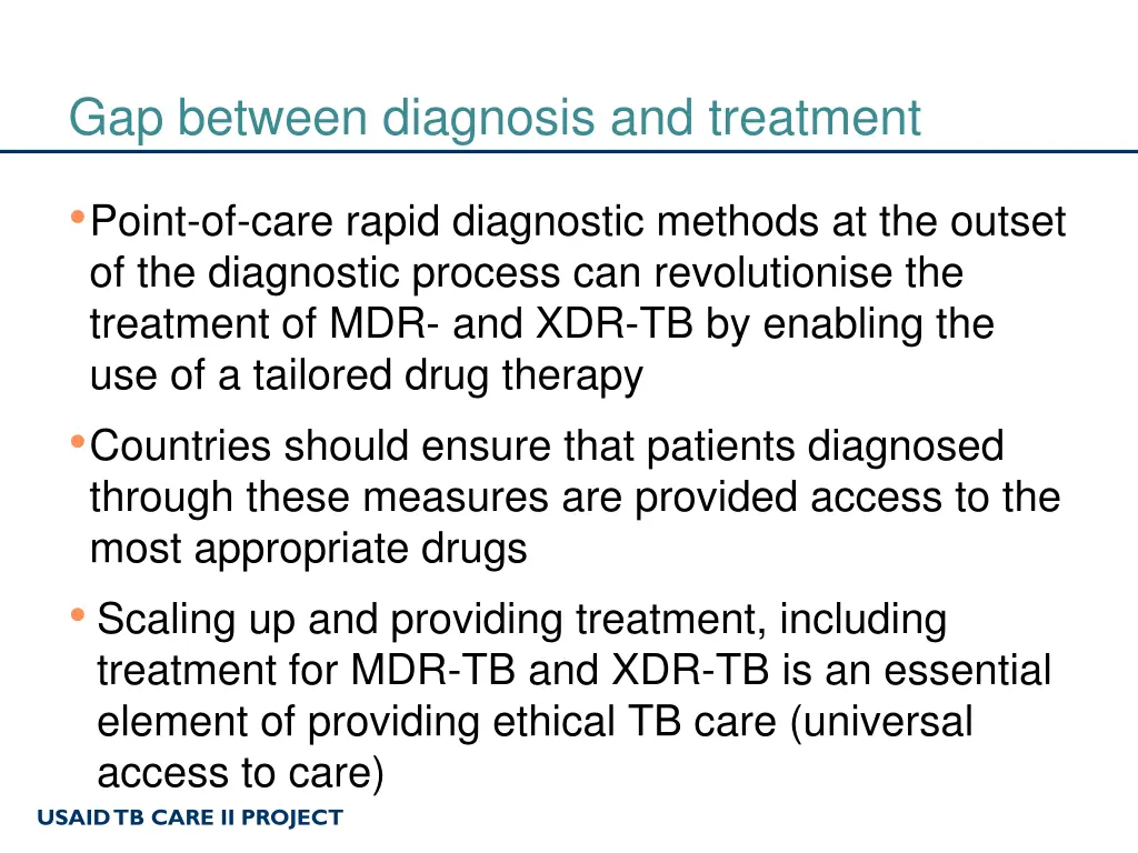 gap between diagnosis and treatment