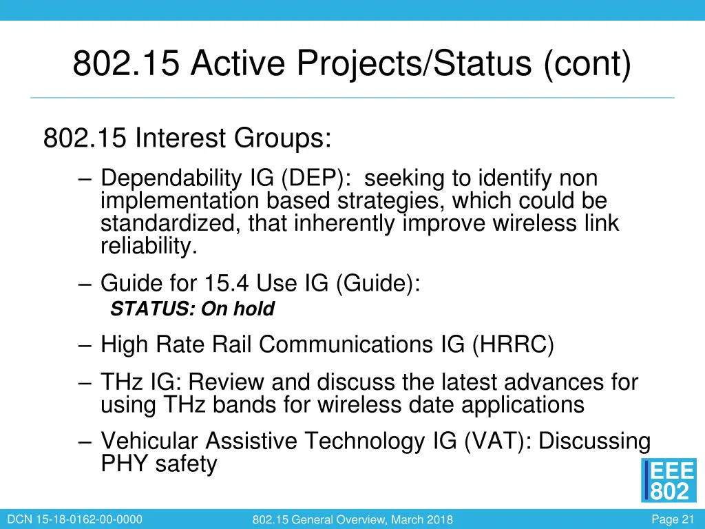 802 15 active projects status cont 8