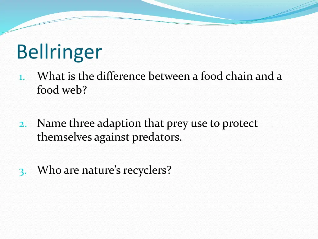 bellringer 1