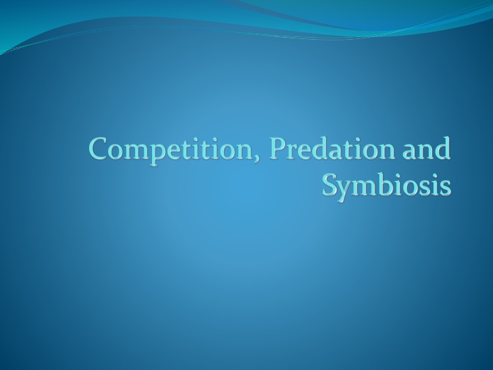 competition predation and