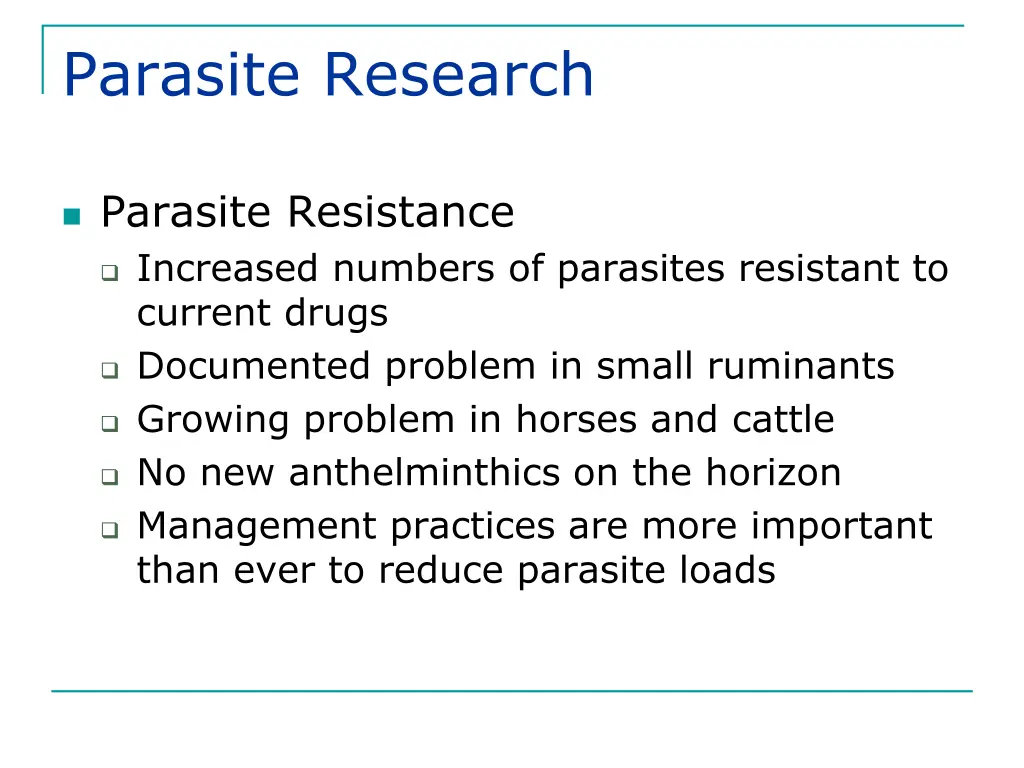 parasite research