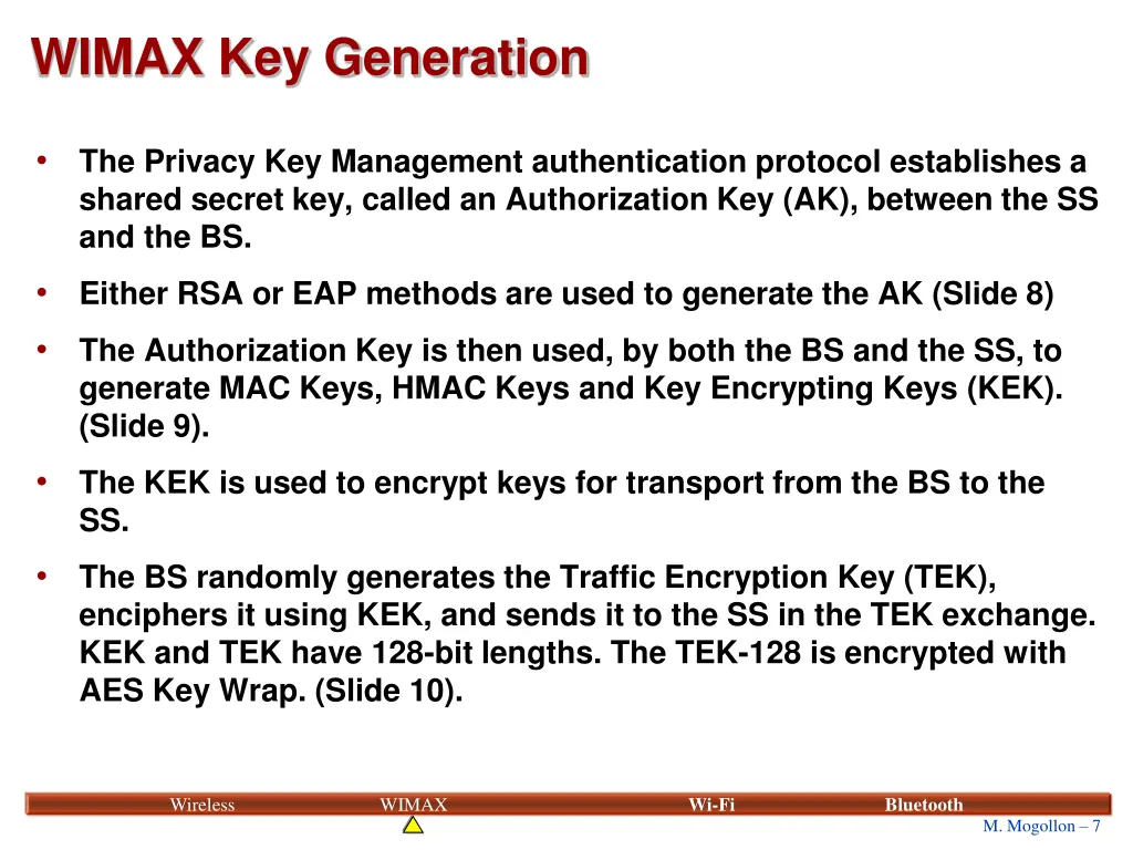 wimax key generation