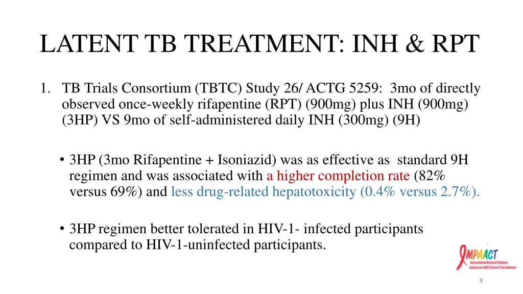 latent tb treatment inh rpt