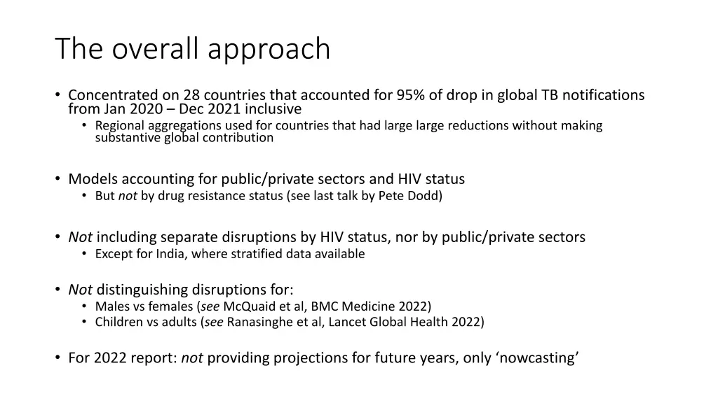 the overall approach 1