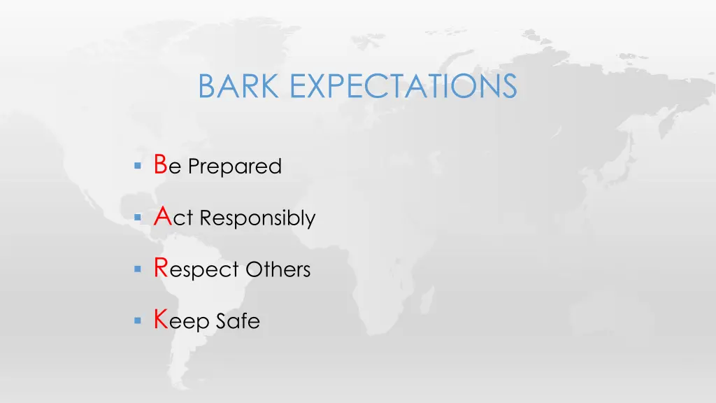 bark expectations