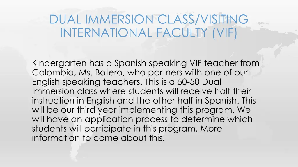 dual immersion class visiting international