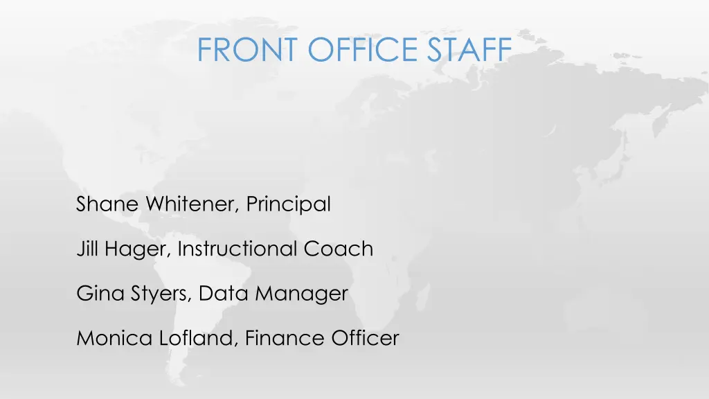 front office staff