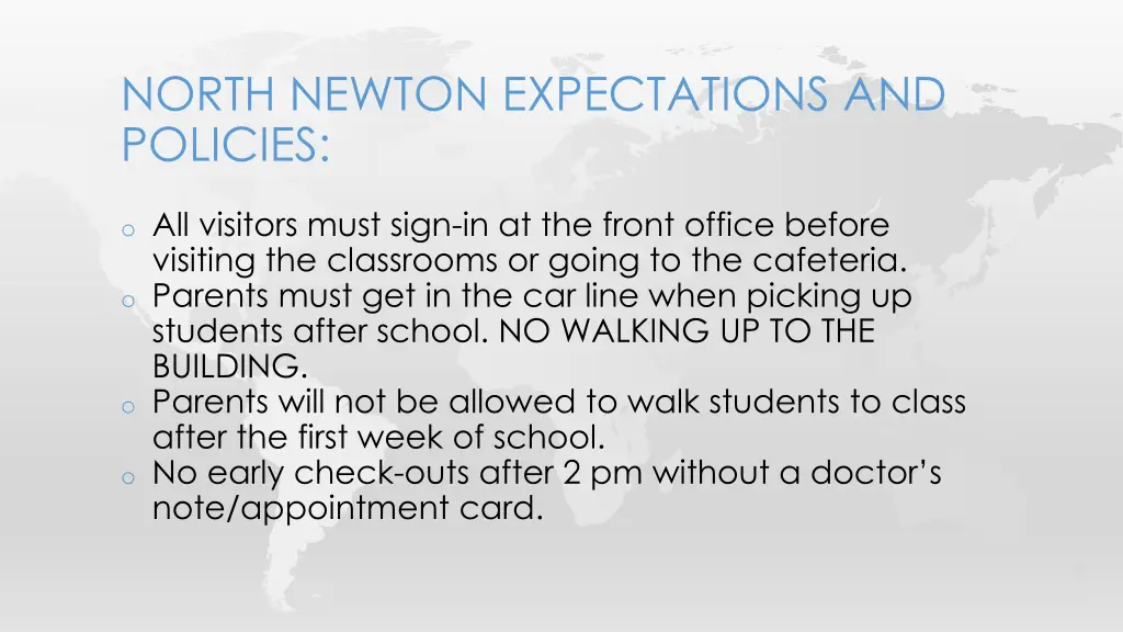 north newton expectations and policies