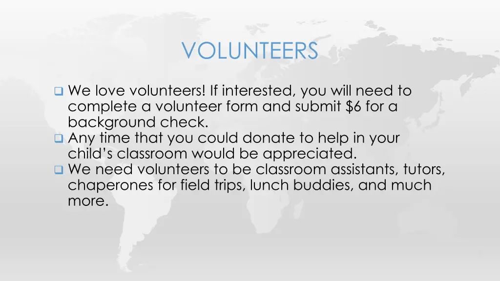 volunteers