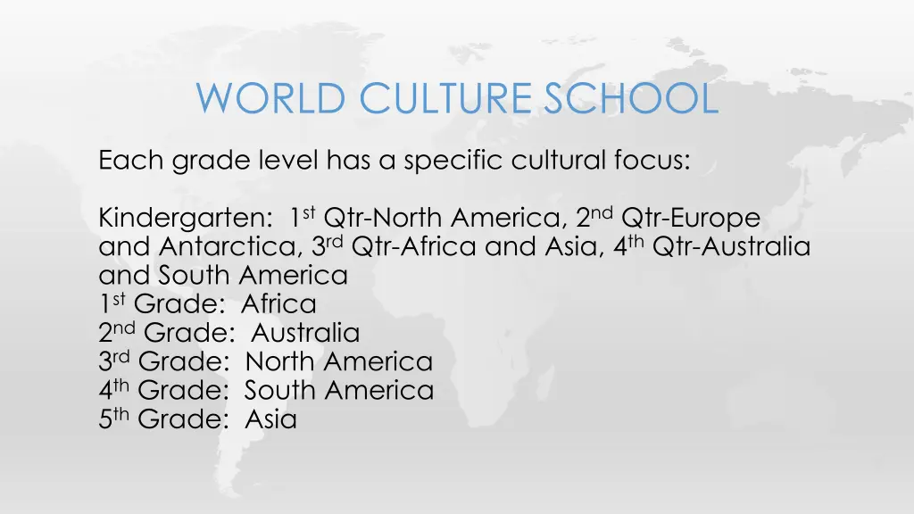 world culture school