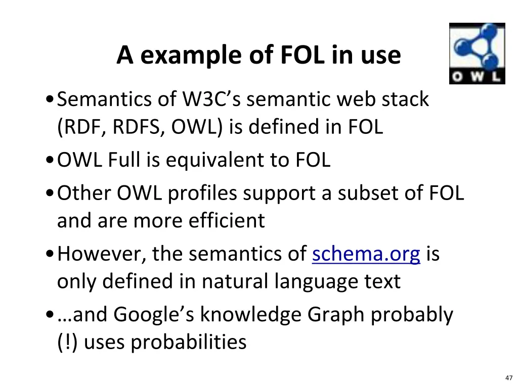 a example of fol in use