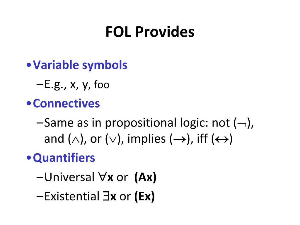 fol provides