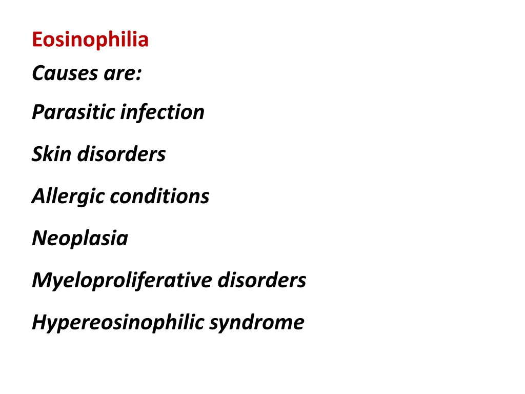 eosinophilia causes are