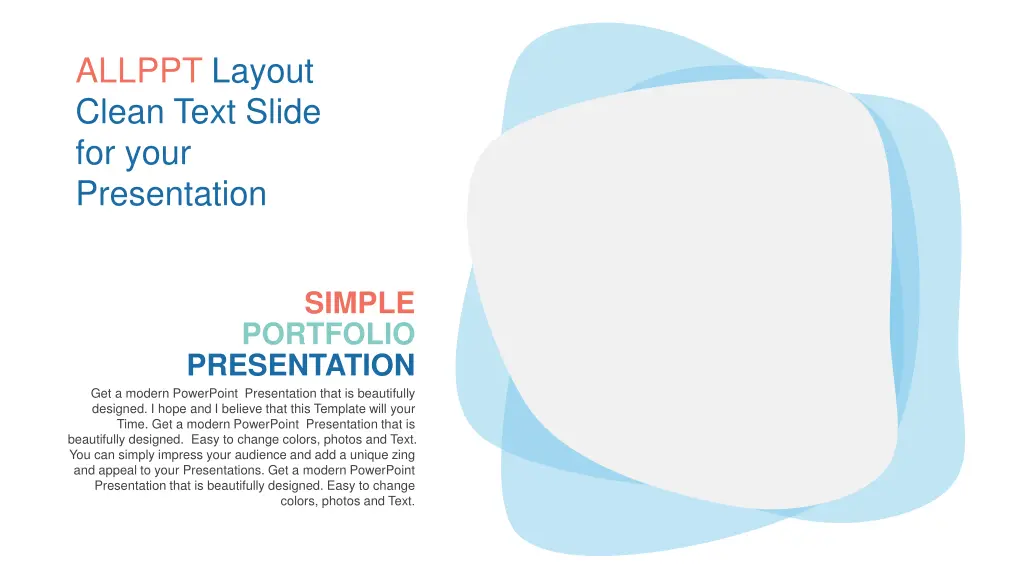 allppt layout clean text slide for your