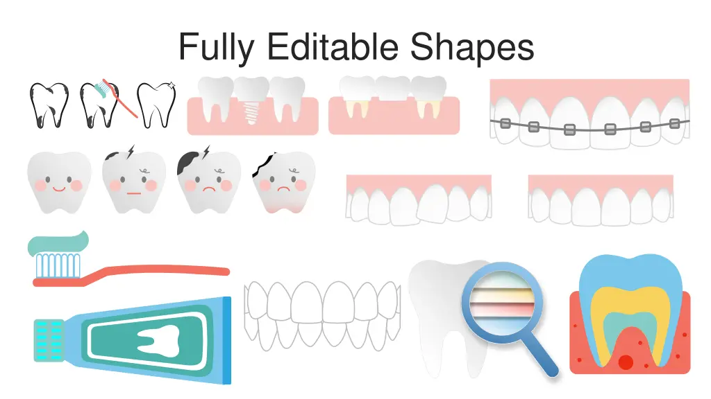 fully editable shapes