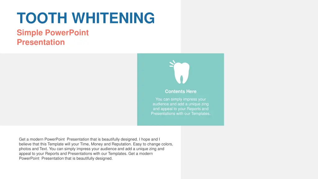 tooth whitening simple powerpoint presentation