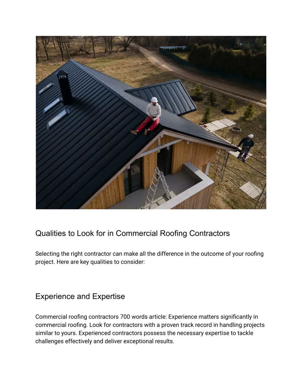 qualities to look for in commercial roofing