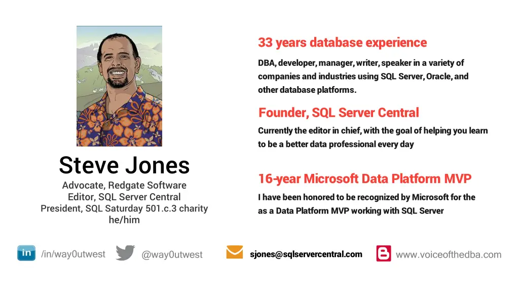 33 years database experience
