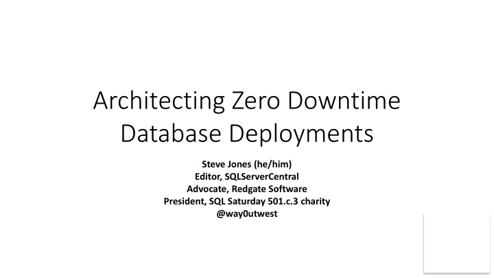 architecting zero downtime database deployments