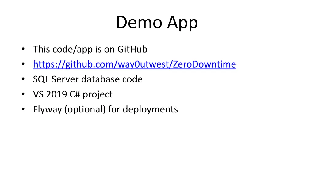 demo app