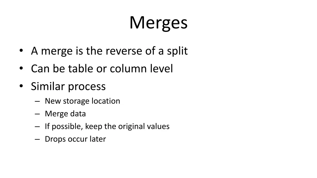 merges