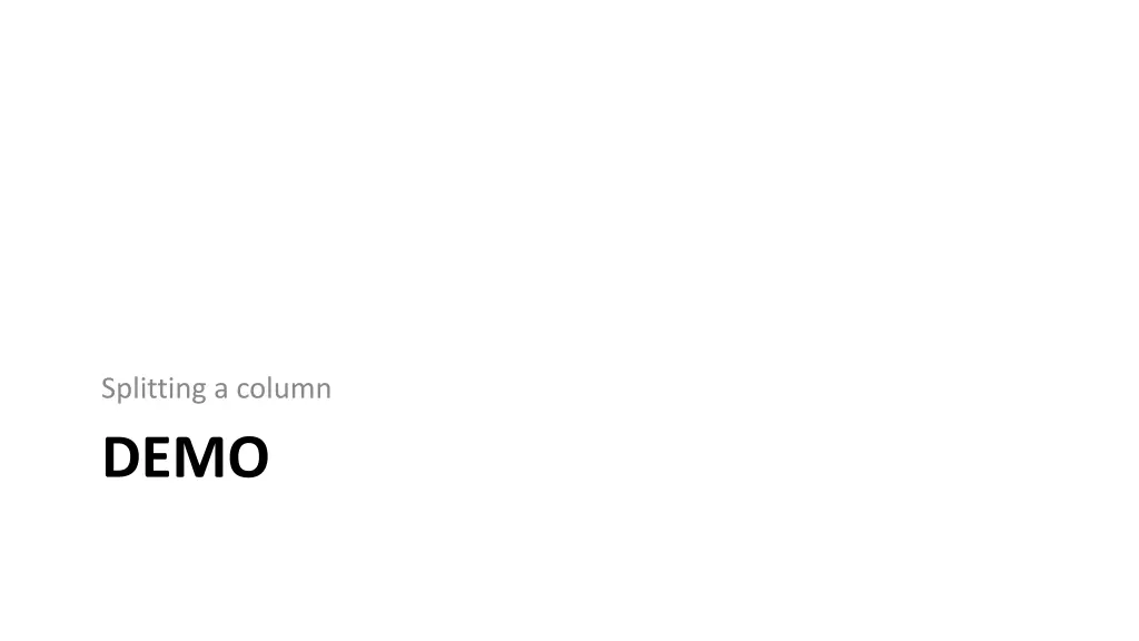 splitting a column