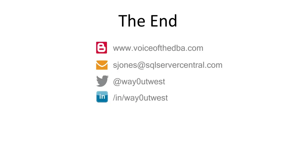 the end