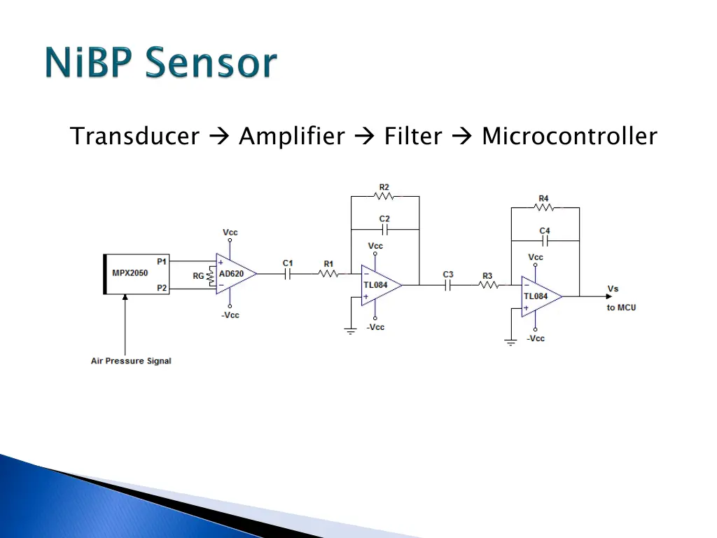 transducer amplifier filter microcontroller