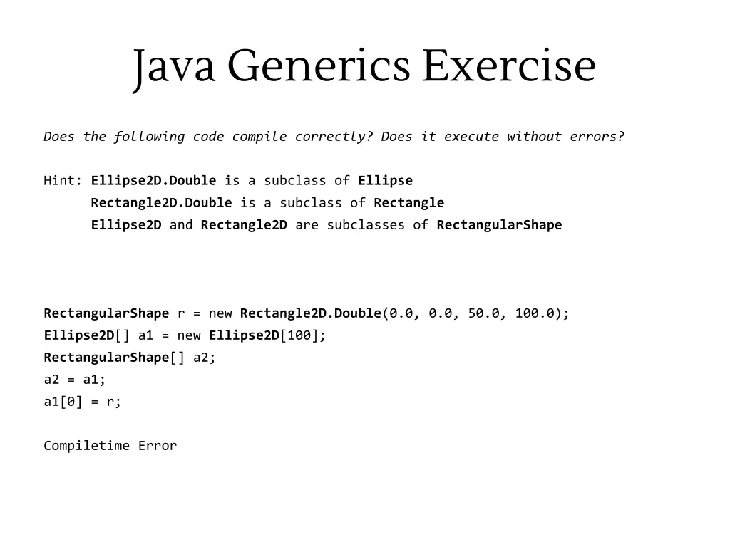 java generics exercise 3