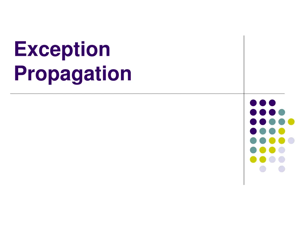 exception propagation