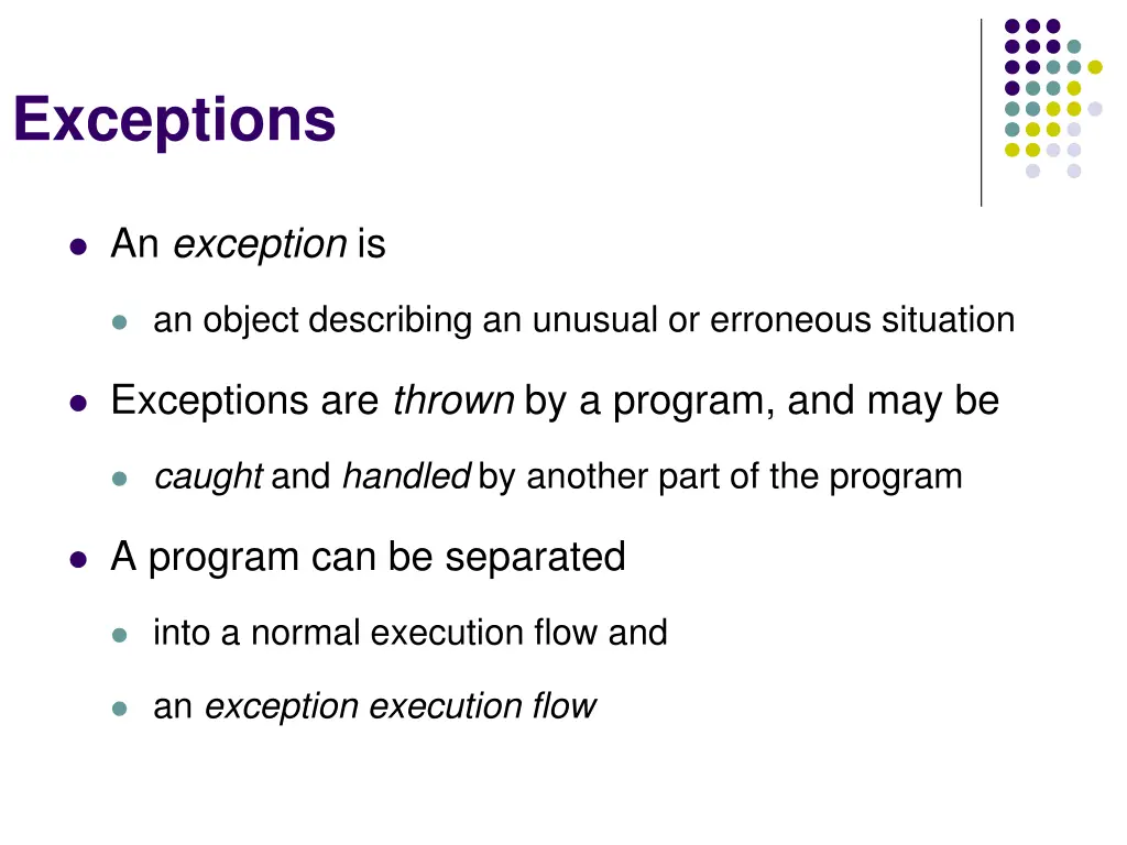 exceptions