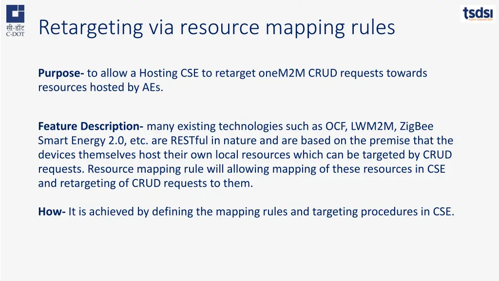 retargeting via resource mapping rules