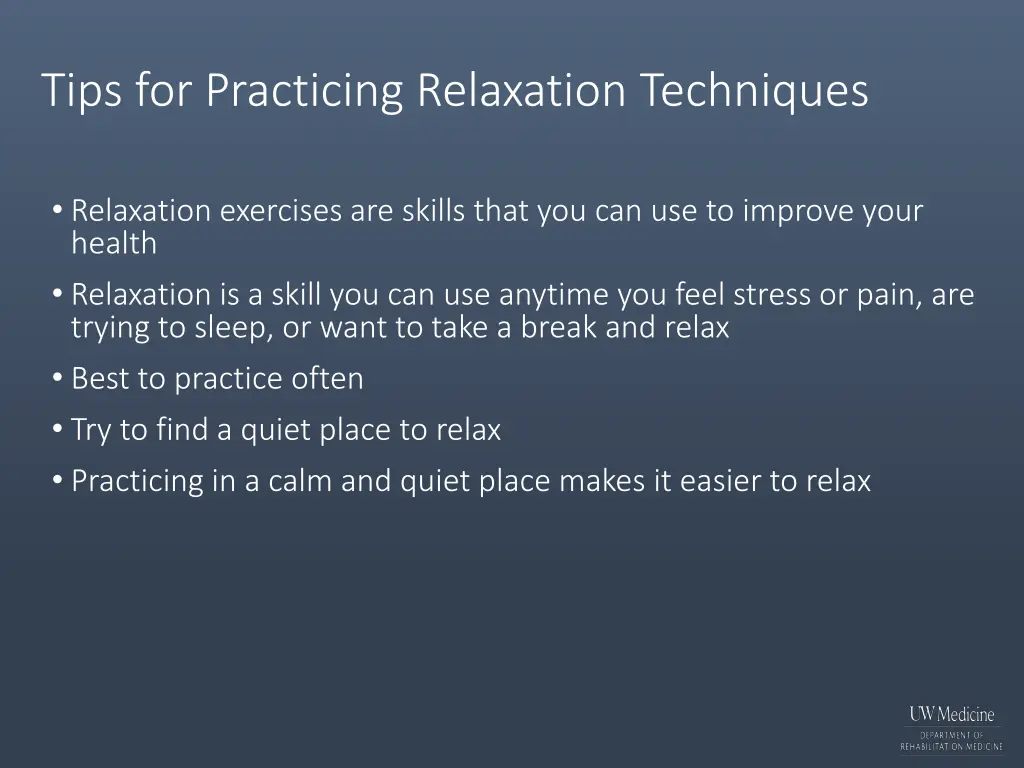 tips for practicing relaxation techniques