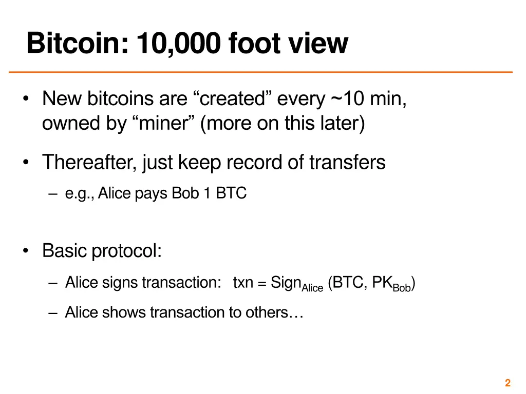 bitcoin 10 000 foot view