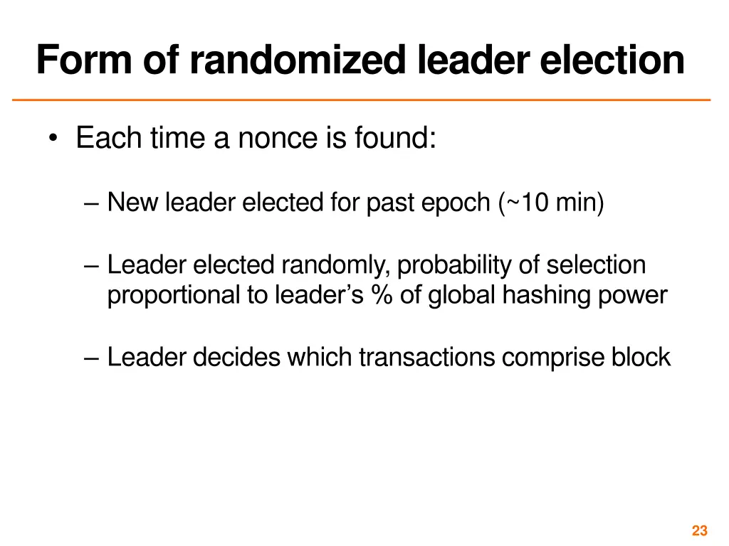 form of randomized leader election
