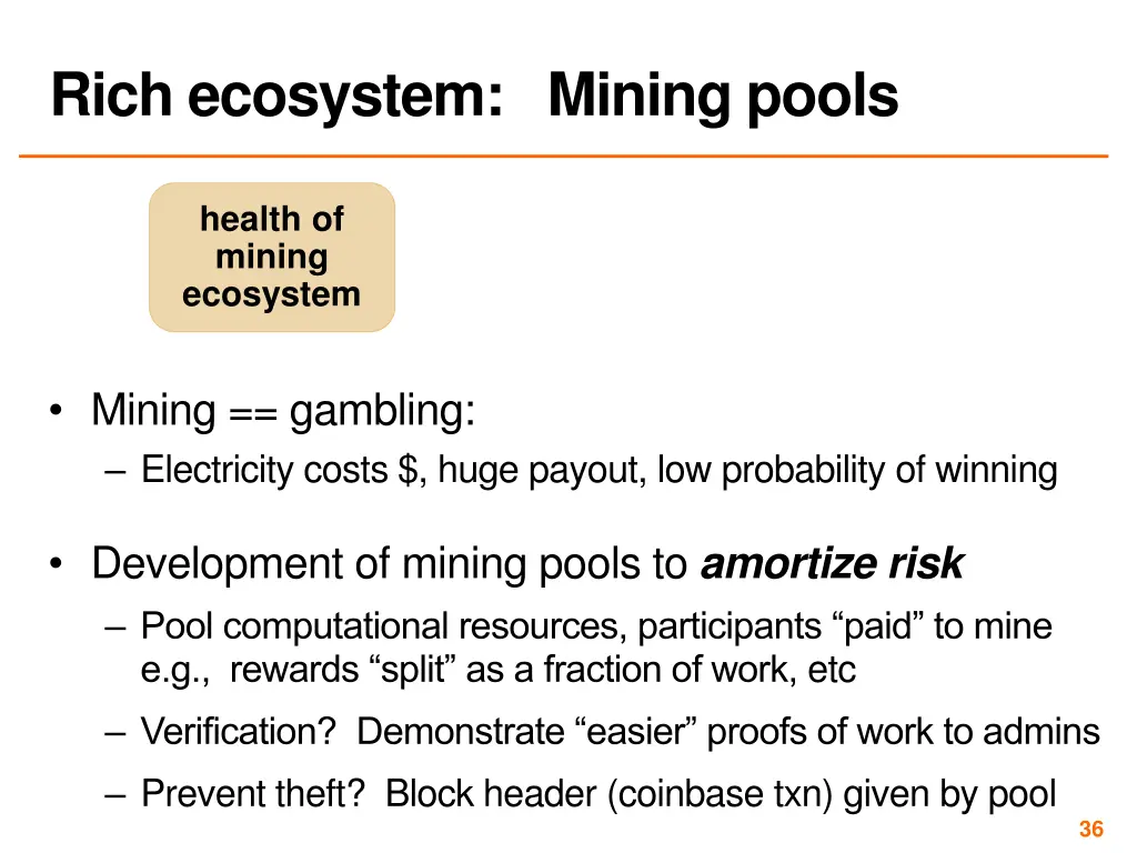 rich ecosystem mining pools