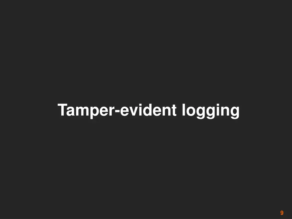 tamper evident logging