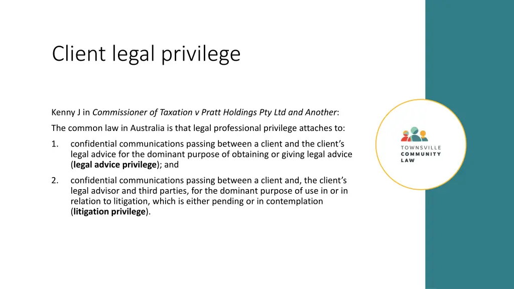 client legal privilege