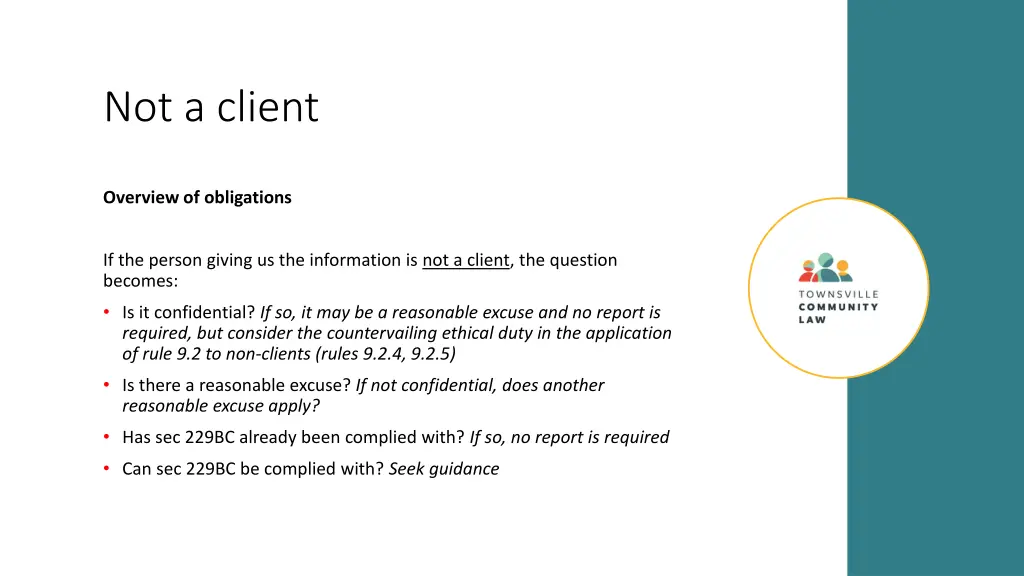 not a client