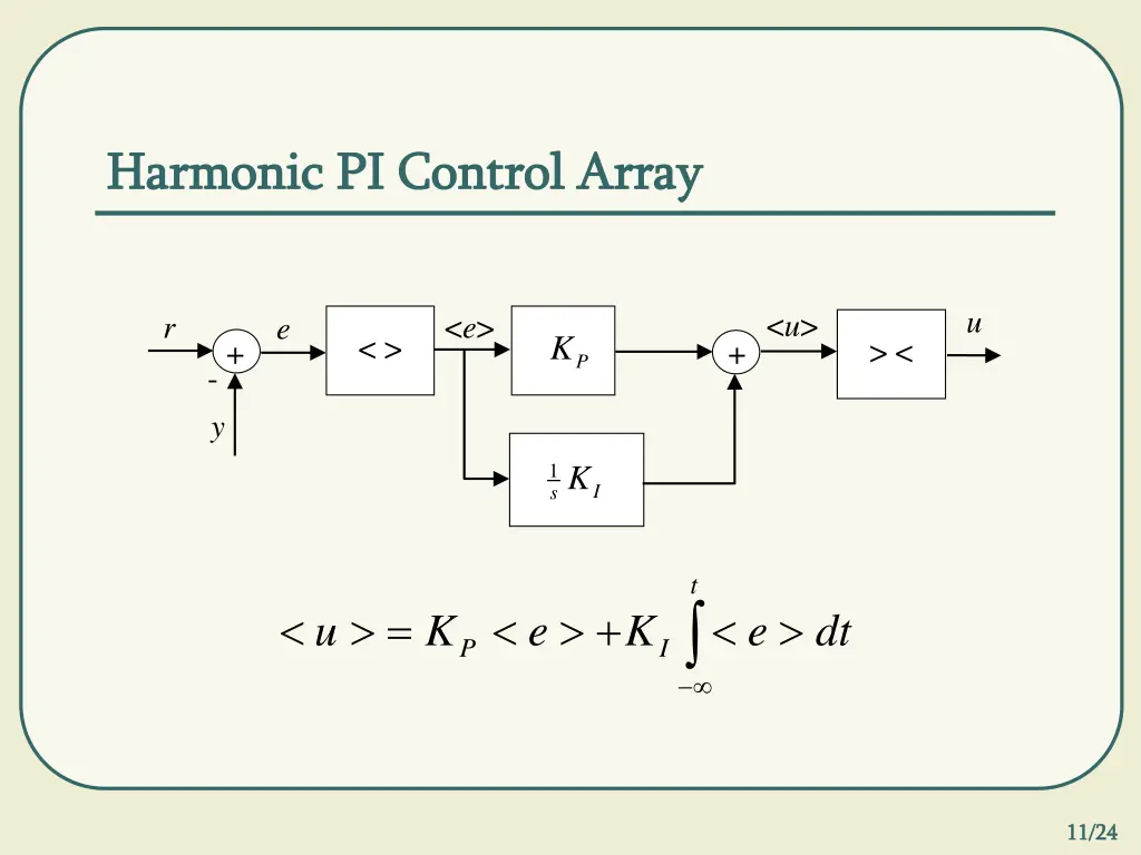 harmonic pi control array harmonic pi control