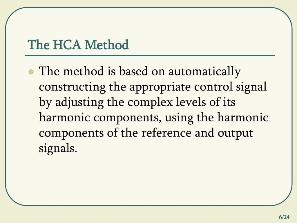 the hca method the hca method