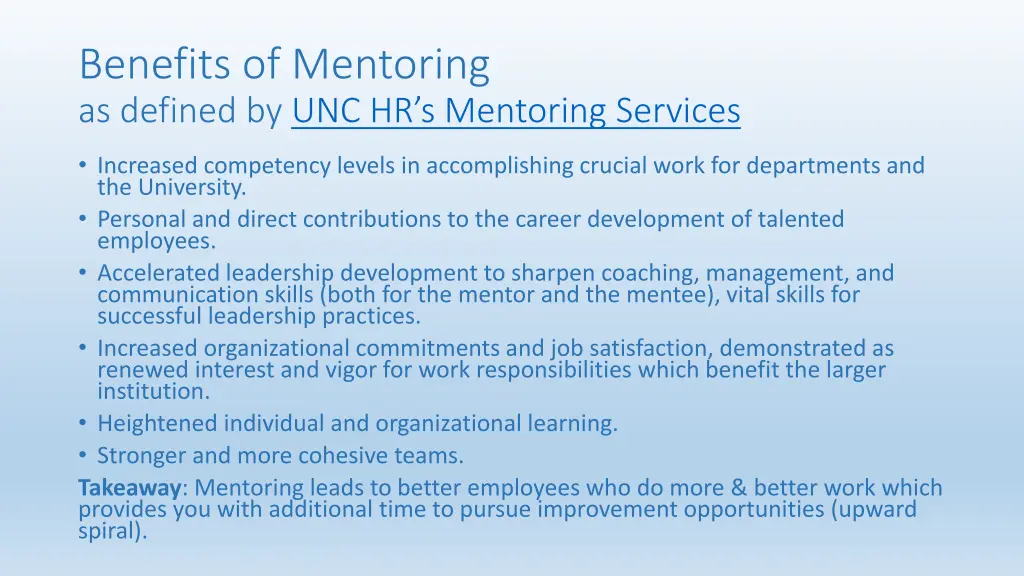 benefits of mentoring as defined