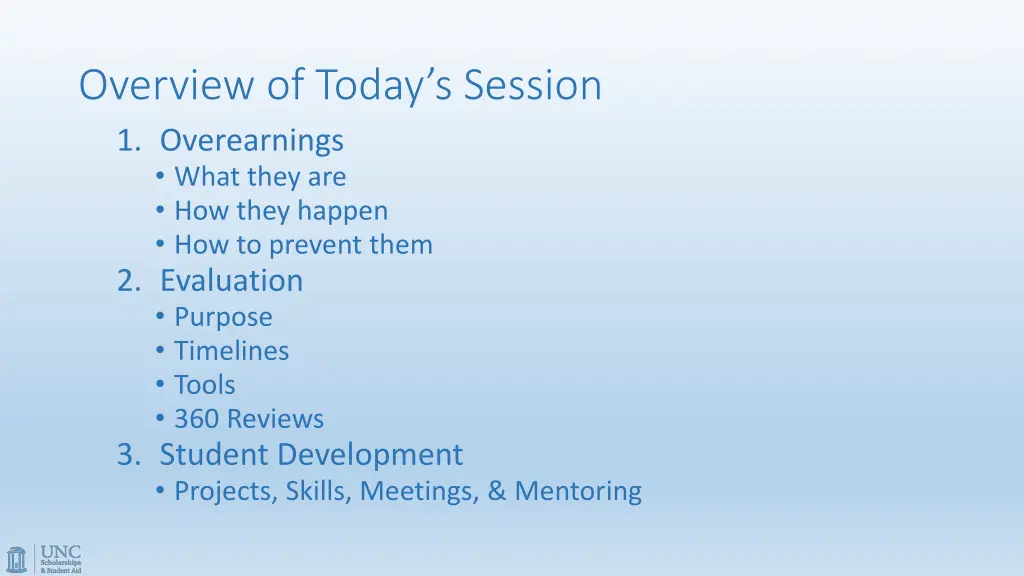 overview of today s session 1 overearnings what