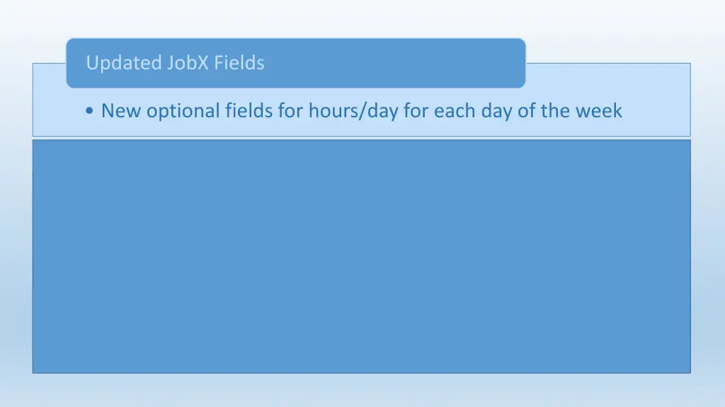 updated jobx fields