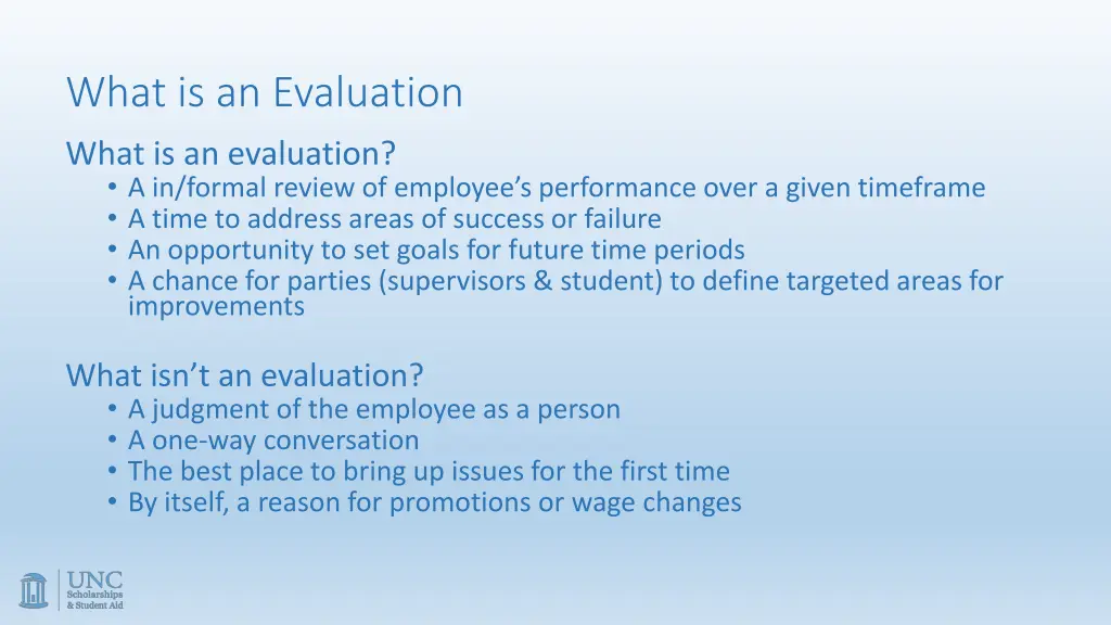 what is an evaluation