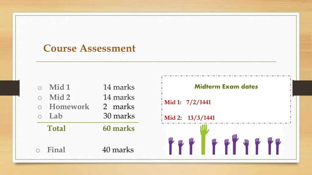 course assessment