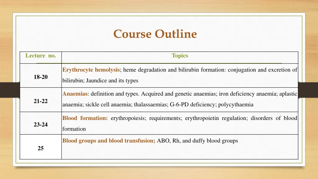 course outline 2