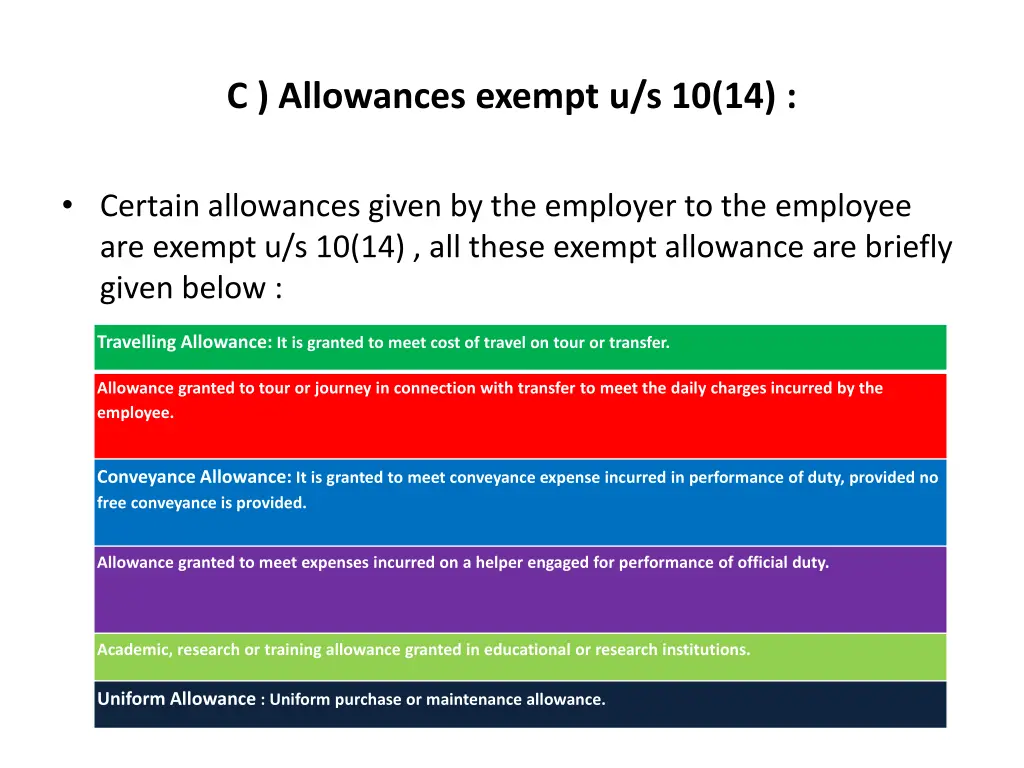 c allowances exempt u s 10 14